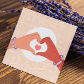 Eine Darstellung der Niedlichen Hände eines freund Empfehlungskarte