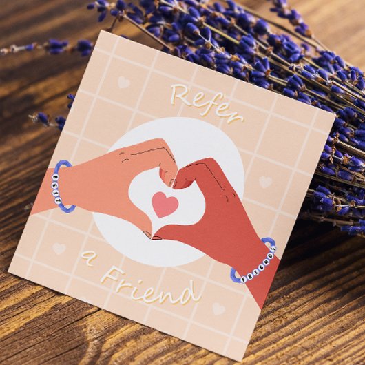 Eine Darstellung der Niedlichen Hände eines freund Empfehlungskarte