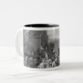 Eine Darstellung des März des Schutzes Zweifarbige Tasse (Vorderseite Links)