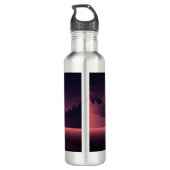 Eine Darstellung des Sonnenuntergangs auf den Berg Edelstahlflasche (Rückseite)