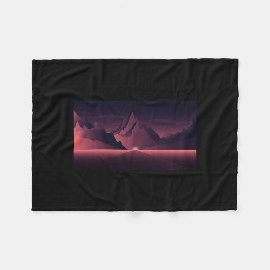 Eine Darstellung des Sonnenuntergangs auf den Berg Fleecedecke (Vorderseite (Horizontal))