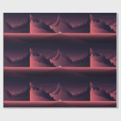 Eine Darstellung des Sonnenuntergangs auf den Berg Geschenkpapier (Flach)