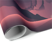 Eine Darstellung des Sonnenuntergangs auf den Berg Geschenkpapier (Rolleneckpunkt)