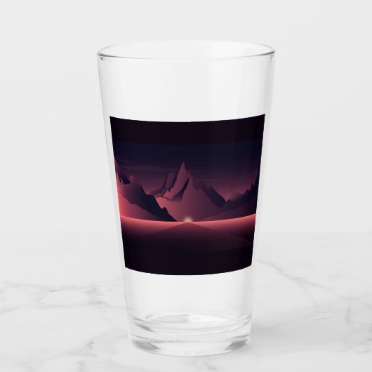 Eine Darstellung des Sonnenuntergangs auf den Berg Glas (Vorderseite)