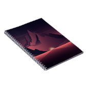 Eine Darstellung des Sonnenuntergangs auf den Berg Notizblock (Rechte Seite)