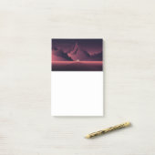 Eine Darstellung des Sonnenuntergangs auf den Berg Post-it Klebezettel (Auf Schreibtisch)