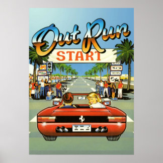 Eine Darstellung von Outrun Poster