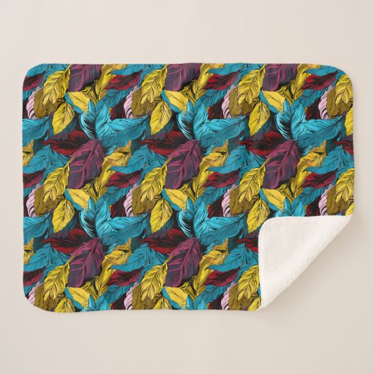 eine Decke mit Blattmuster Sherpadecke (Vorderseite (Horizontal))