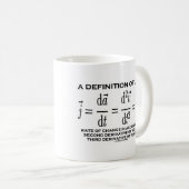 Eine Definition des Rucks (Physik) Kaffeetasse (VorderseiteRechts)
