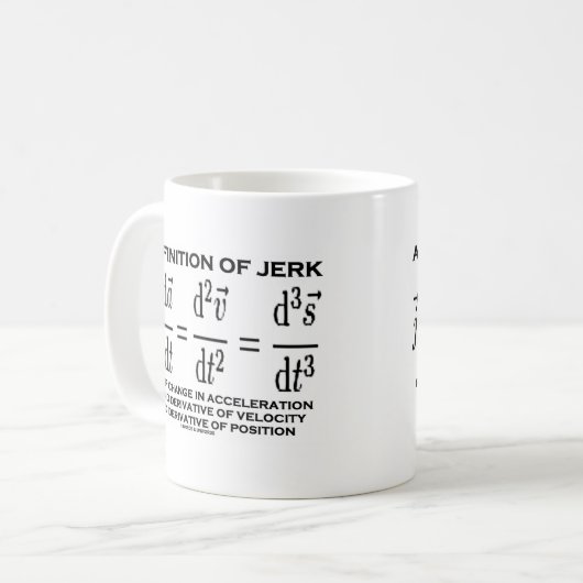 Eine Definition des Rucks (Physik) Kaffeetasse (Vorderseite Links)