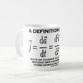 Eine Definition des Rucks (Physik) Kaffeetasse (Vorderseite Links)