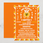 Eine Degree Hotter Retro Graduation Party Einladung (Vorne/Hinten)