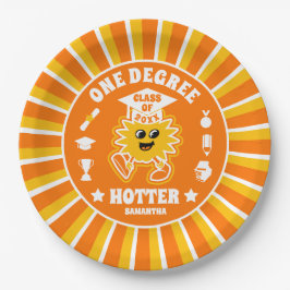 Eine Degree Hotter Retro Graduation Party Pappteller