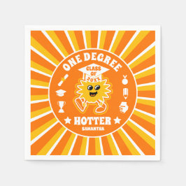 Eine Degree Hotter Retro Graduation Party Serviette