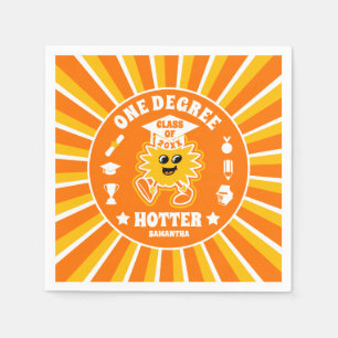 Eine Degree Hotter Retro Graduation Party Serviette