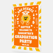 Eine Degree Hotter Retro Graduation Party Willkomm Acrylschild (Winkel)