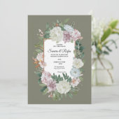 Eine delikate traditionelle Hochzeitsveranstaltung Einladung (Stehend Vorderseite)