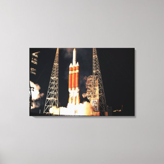 Eine Delta-IV-Rakete hebt ab Leinwanddruck (Vorderseite)