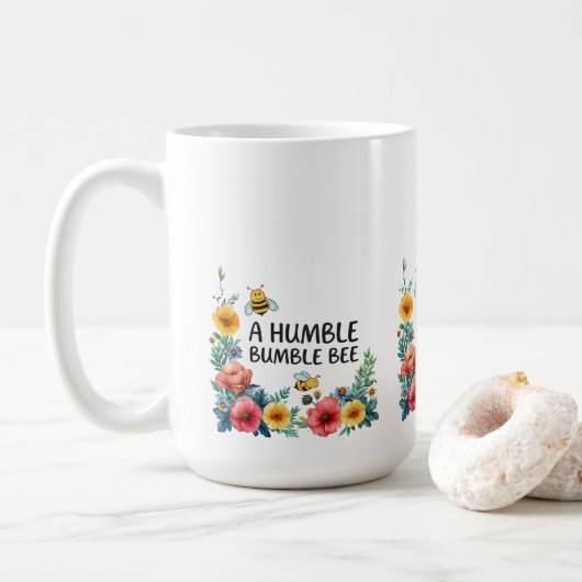 Eine demütige Hummel  Kaffeetasse (Mit Donut)