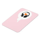 Eine Denkblase mit Herz und Kopfhörer Magnet (Linke Seite)