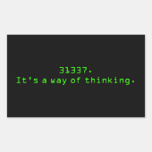 Eine Denkweise Rechteckiger Aufkleber (Vorderseite)