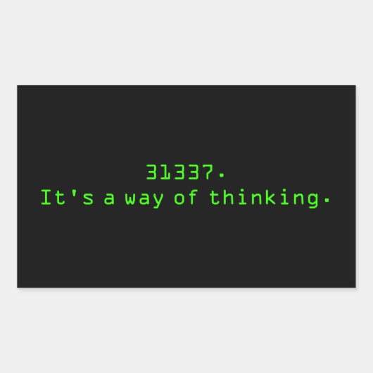 Eine Denkweise Rechteckiger Aufkleber (Vorderseite)