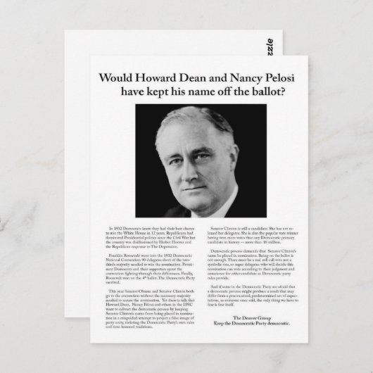 Eine Denver Group-Nachricht an Chicago Postkarte (Vorne/Hinten)