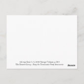 Eine Denver Group-Nachricht an Chicago Postkarte (Rückseite)