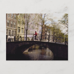 Eine der beinahe 1300 Brücken von Amsterdam, die i Postkarte