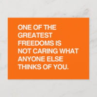 EINE DER BESTSTEN FREIHEITEN IST NICHT GEKÜMMERT