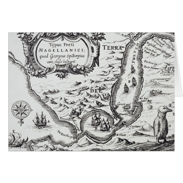 Eine der frühesten Karten des Magellan (Vorderseite (Horizontal))