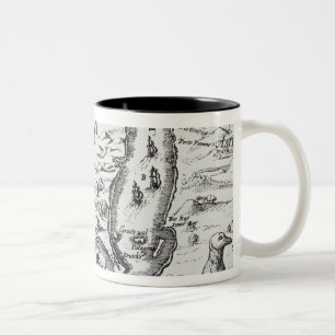 Eine der frühesten Karten des Magellan Zweifarbige Tasse