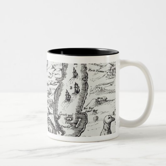 Eine der frühesten Karten des Magellan Zweifarbige Tasse (Rechts)