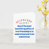 Eine der schönsten Qualitäten - Freundlichkeit Q Karte (Gelbe Blume)