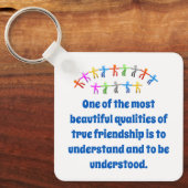 Eine der schönsten Qualitäten - Freundlichkeit Q Schlüsselanhänger (Vorderseite)