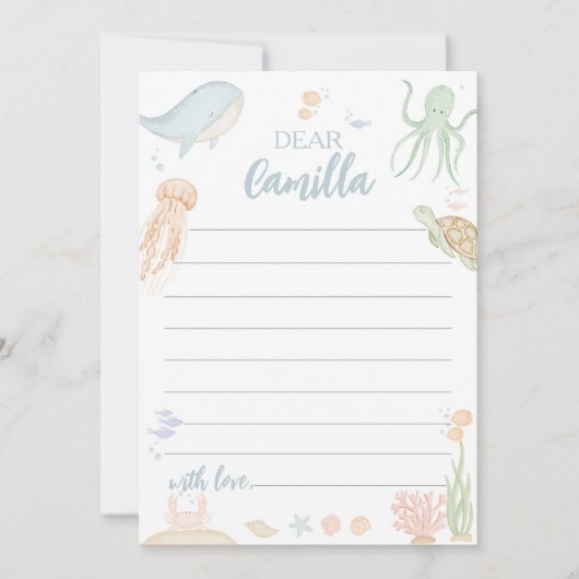 Eine der Sea Time Capsule Message Card unter See Dankeskarte (Vorderseite)