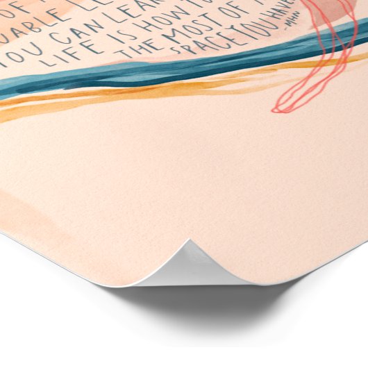 "Eine der wertvollsten Lektionen, die man lernen k Poster (Ecke)