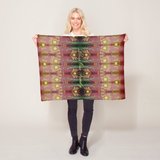 Eine Designer-Rosafarbene Fleece-Decke Fleecedecke (Beispiel)
