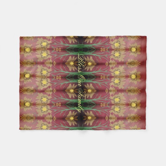 Eine Designer-Rose mit farbenfroher Fleece Blanket (Vorderseite (Horizontal))