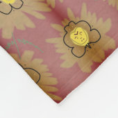Eine Designer-Rose mit farbenfroher Fleece Blanket (Ecke)