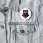 Eine detaillierte Abbildung Gesicht böse ninja wol Button (Beispiel)