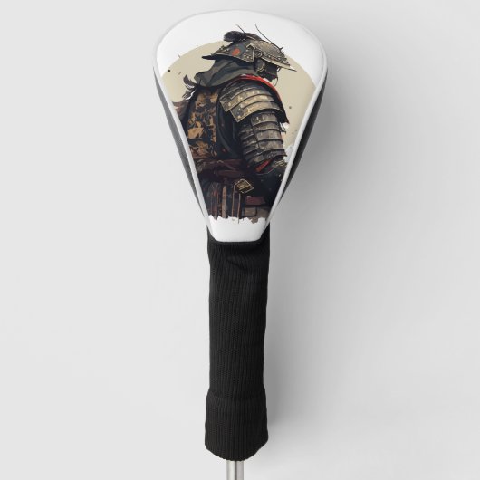 Eine detaillierte Samurai-Abbildung Golf Headcover (Vorderseite)