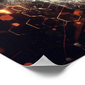 Eine digitale Lebensform, die mit einem virtuellen Poster (Ecke)