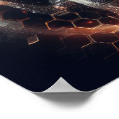 Eine digitale Lebensform, die mit einem virtuellen Poster (Ecke)