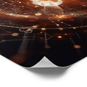 Eine digitale Lebensform, die mit einem virtuellen Poster (Ecke)