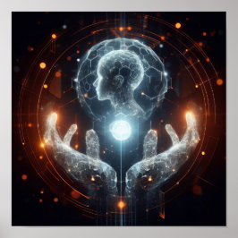 Eine digitale Lebensform, die sich im virtuellen R Poster