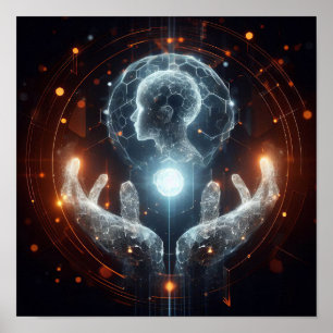 Eine digitale Lebensform, die sich im virtuellen R Poster