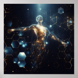 Eine digitale Lebensform, die sich im virtuellen R Poster