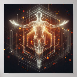 Eine digitale Lebensform, die sich im virtuellen R Poster