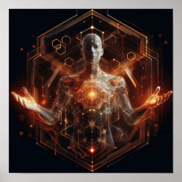 Eine digitale Lebensform, die sich im virtuellen R Poster